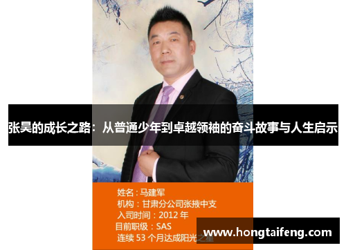 张昊的成长之路：从普通少年到卓越领袖的奋斗故事与人生启示